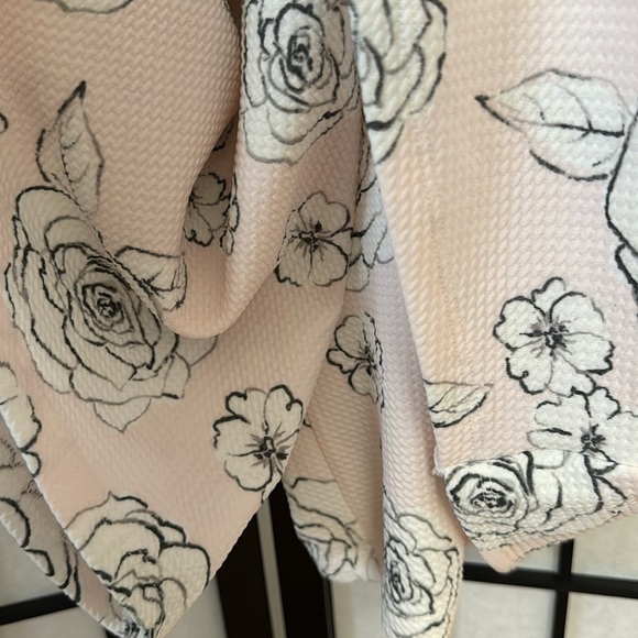 🆕 NWT TCP Blush Pink Sleeveless Dress Front SKORT Black & White Floral Size 16 - Picture 4 of 7